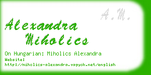 alexandra miholics business card